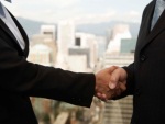 Businesspeople shaking hands