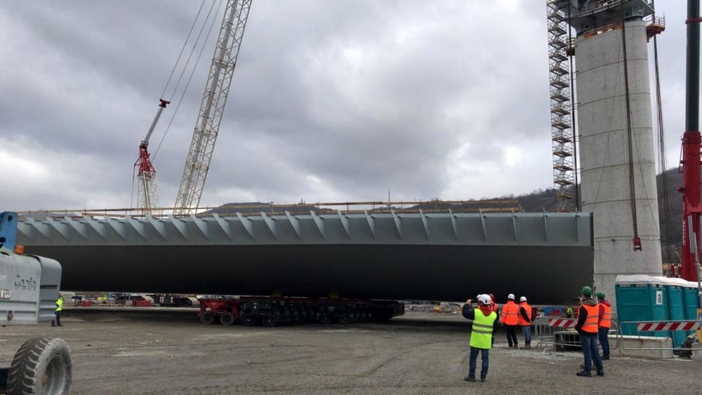 Sul nuovo ponte di Genova la maxi-campata da 100 metri, le operazioni affidate a Fincantieri