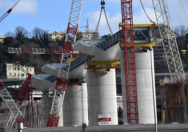 lavori di ricostruzione ponte morandi